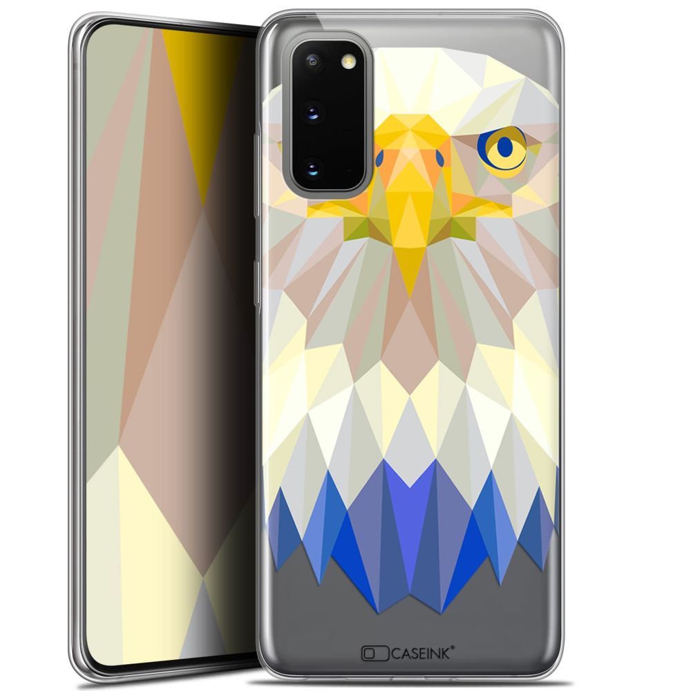 Caseink - Coque Pour Samsung Galaxy S20 (6.2 ) [Gel HD Polygon Series Animal - Souple - Ultra Fin - Imprimé en France] Aigle - Coque, étui smartphone