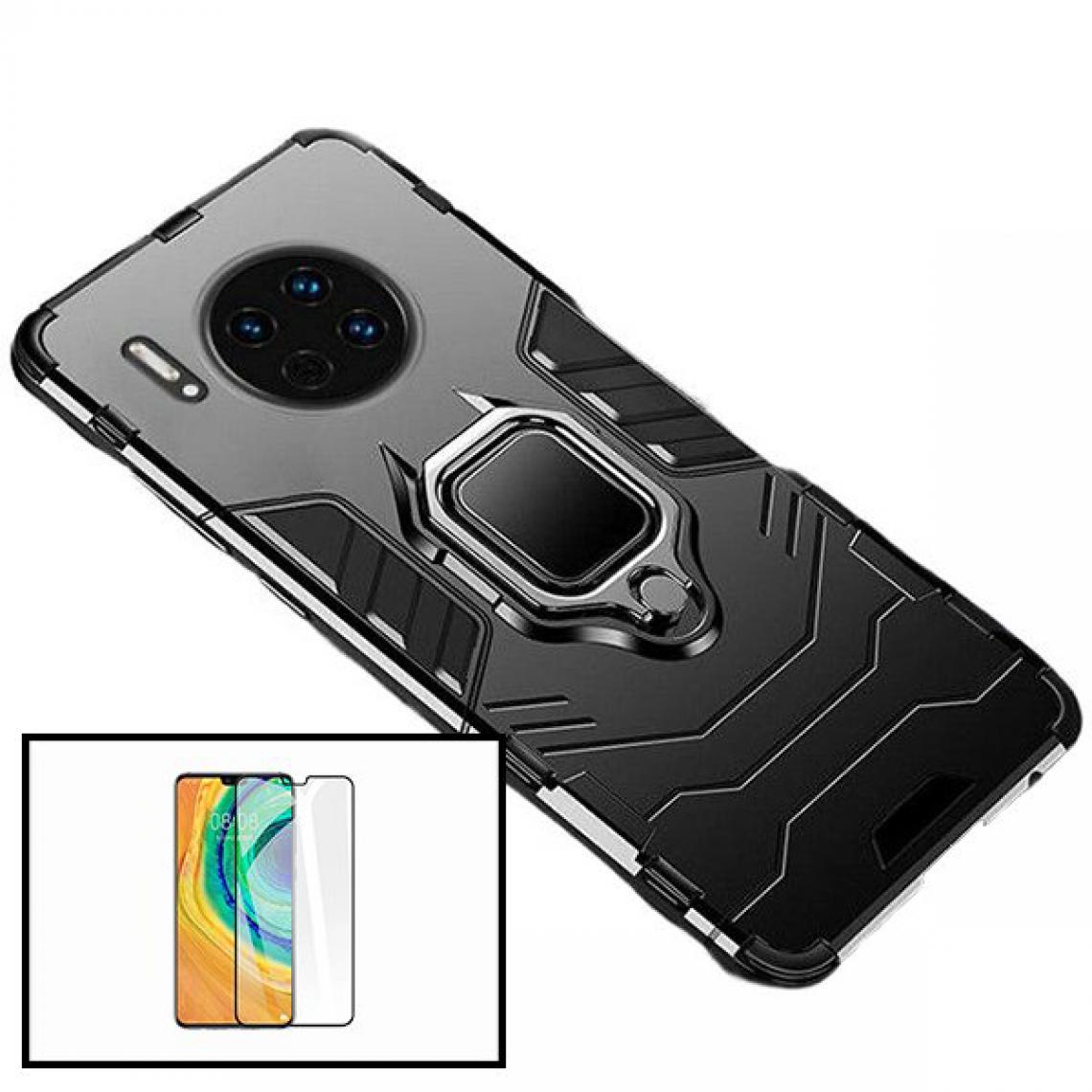Phonecare - Kit Verre Trempé 5D Full Cover + Coque Military Defender Ring Anti-Impact - Huawei Mate 30 Pro - Coque, étui smartphone