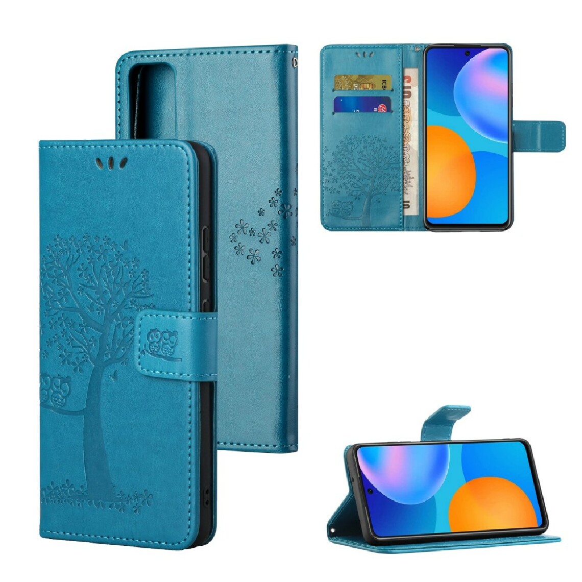 Other - Etui en PU impression chouette arboricole bleu pour votre Huawei Honor 10X Lite - Coque, étui smartphone