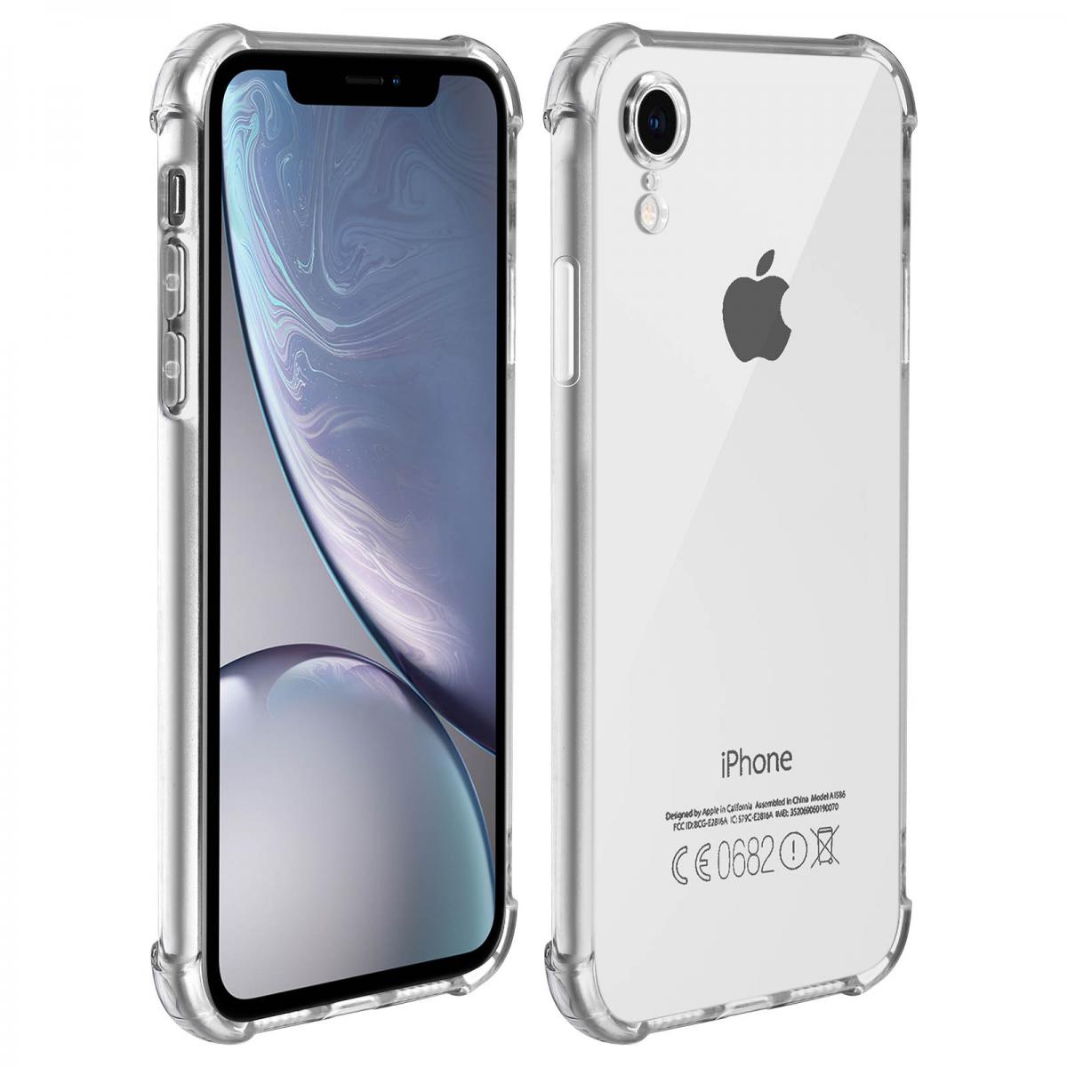 Avizar - Coque iPhone XR Protection Souple Silicone gel Angles renforcés - Transparent - Coque, étui smartphone