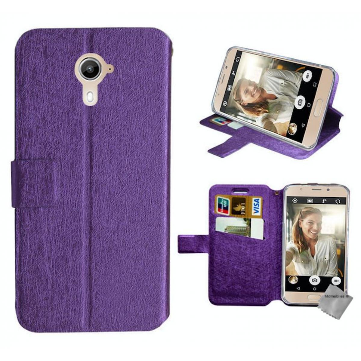 Htdmobiles - Housse etui coque pochette portefeuille pour Wiko U Feel Prime + film ecran - MAUVE - Autres accessoires smartphone