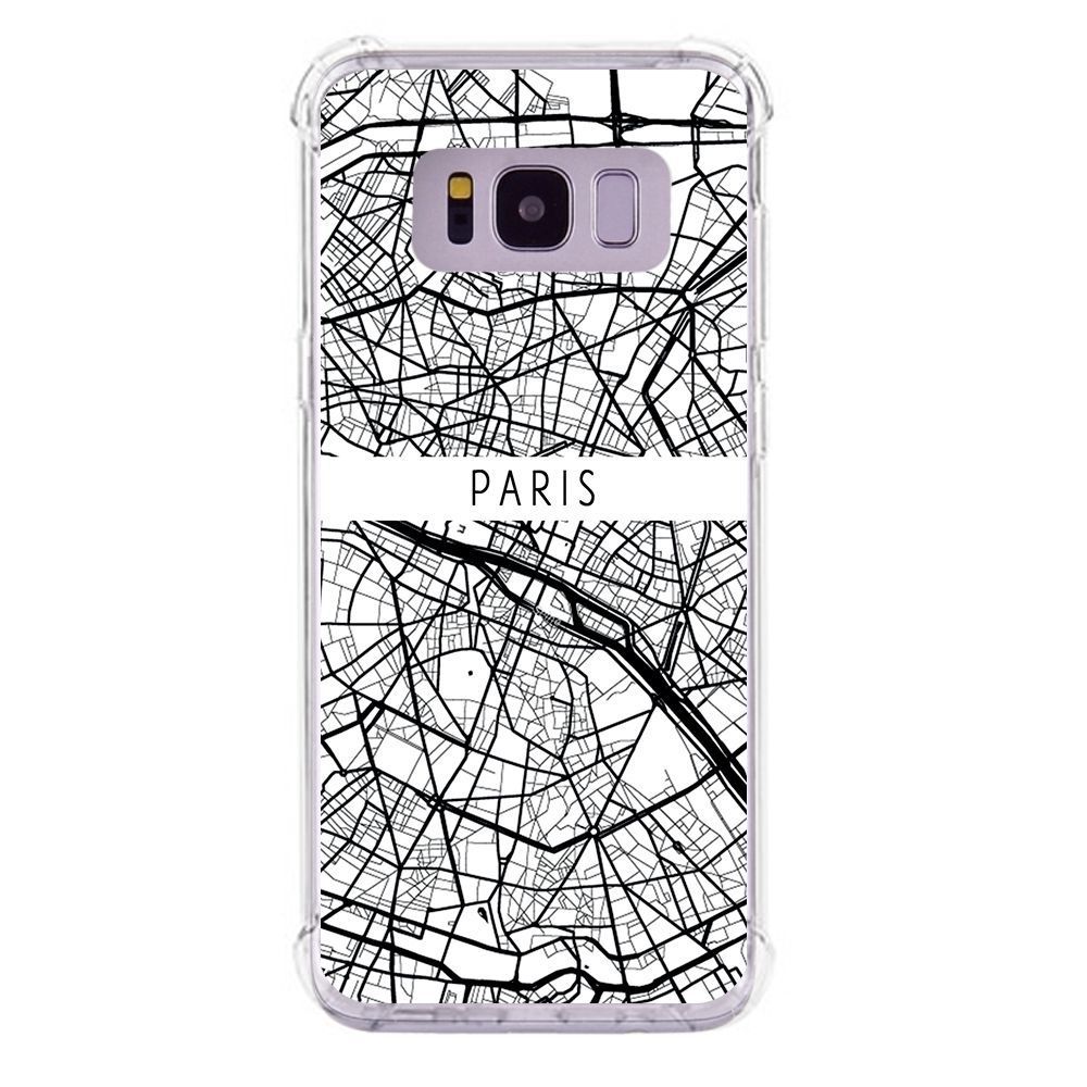 La Coque Francaise - Coque Samsung Galaxy S8 anti-choc souple avec angles renforcés transparente Carte de Paris La Coque Francaise - Coque, étui smartphone