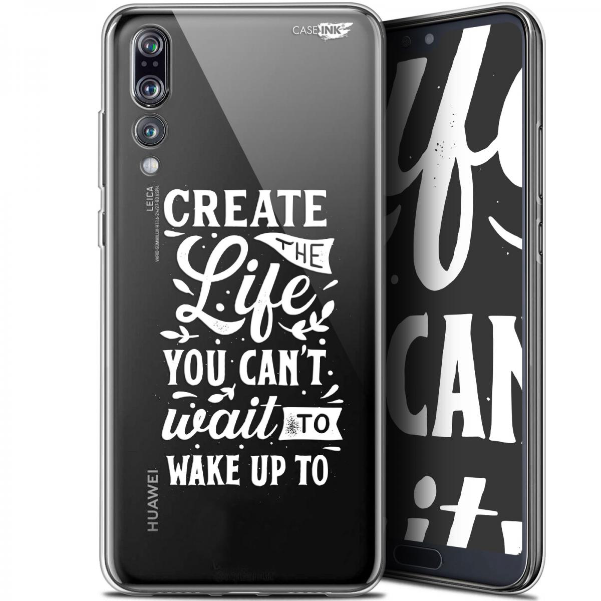 Caseink - Coque arrière Huawei P20 Pro (6.1 ) Gel HD [ Nouvelle Collection - Souple - Antichoc - Imprimé en France] Wake Up Your Life - Coque, étui smartphone