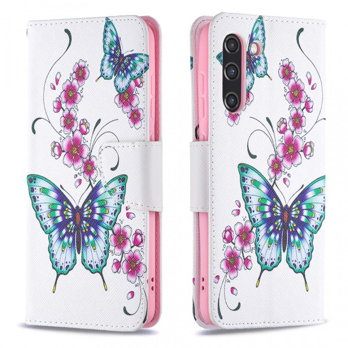 Other - Etui en PU Impression de motifs avec support papillon vert pour votre Samsung Galaxy S21 FE/S21 Lite - Coque, étui smartphone