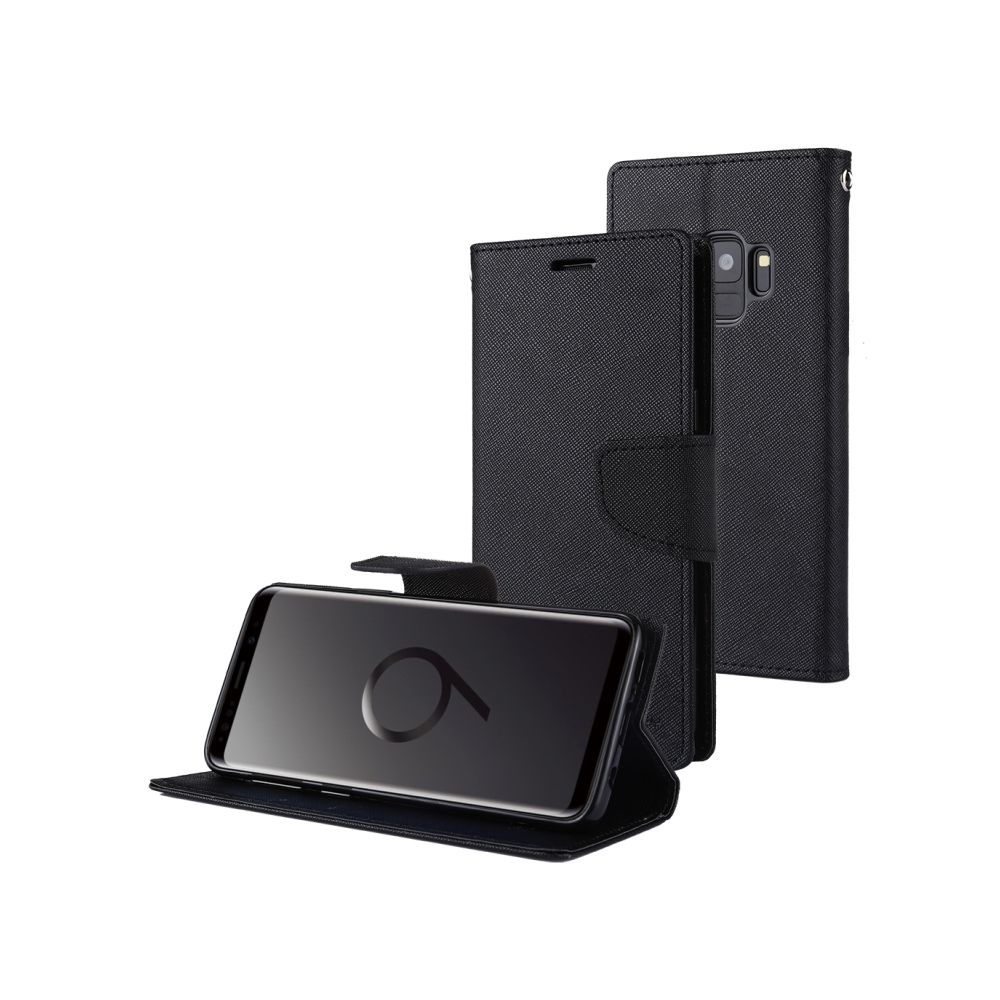 Wewoo - Housse Étui noir pour Samsung Galaxy S9 Cross Texture Horizontal Flip en cuir avec fentes FANCY DIARY cartes et porte-monnaie support - Coque, étui smartphone