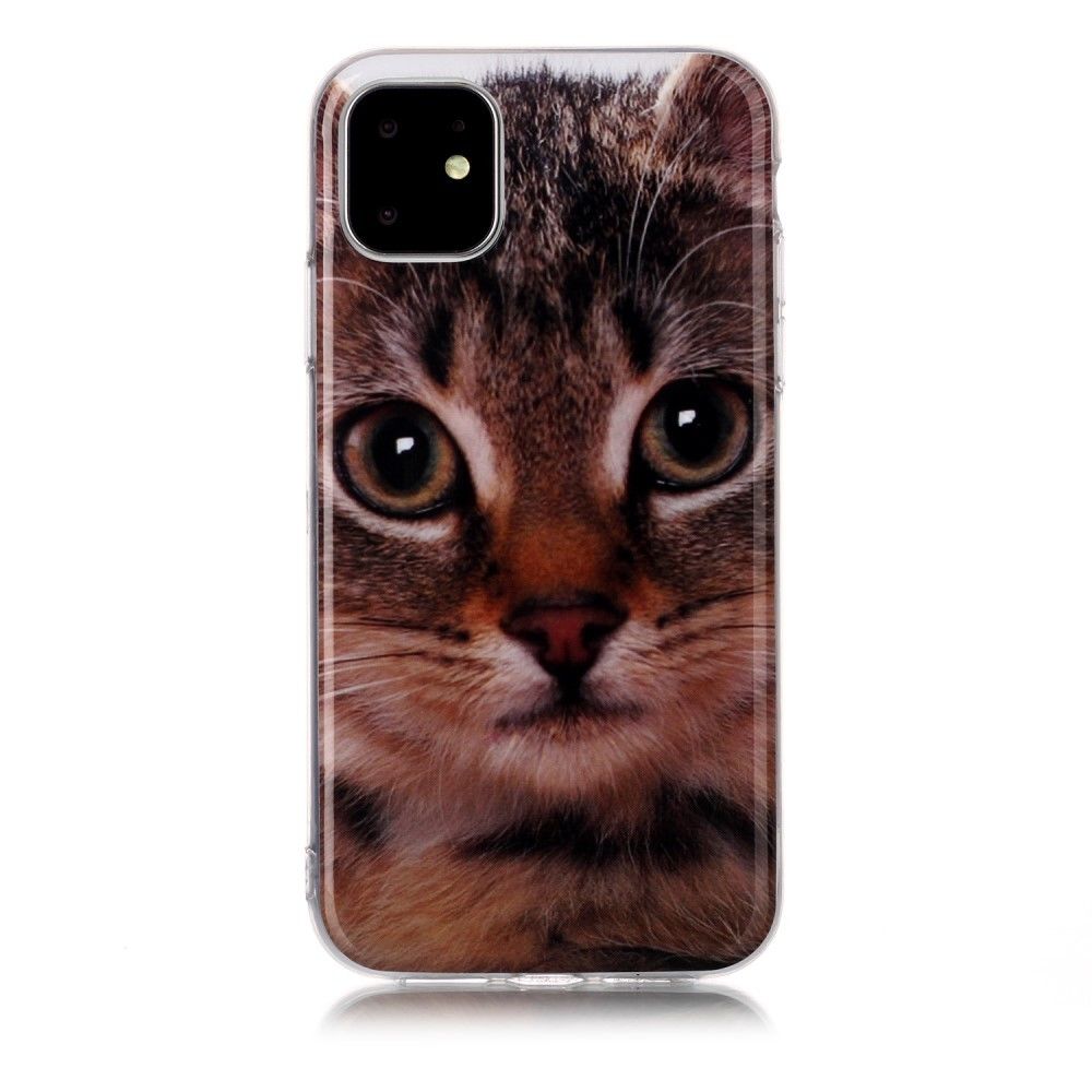 marque generique - Coque en TPU impression de modèle animal flexi tête de chat pour votre Apple iPhone XR (2019) 6.1 pouces - Coque, étui smartphone