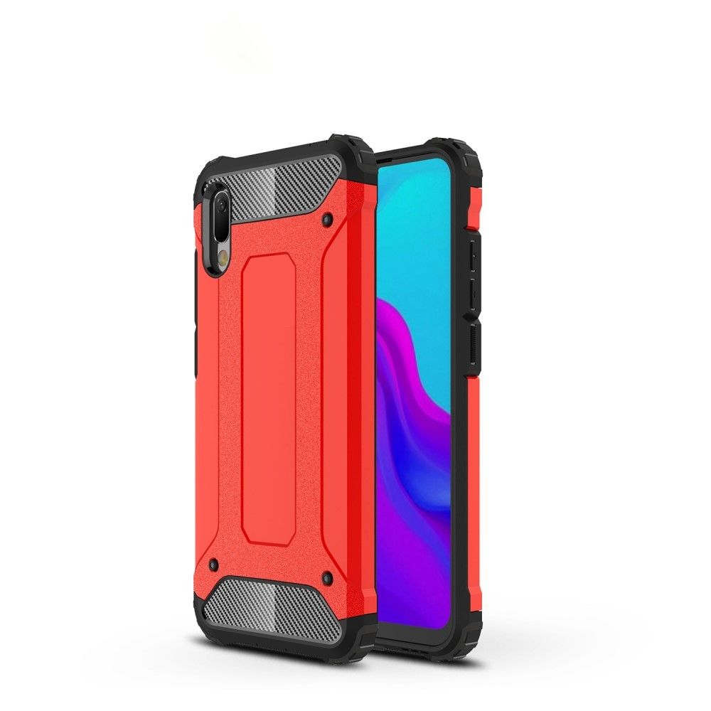 marque generique - Coque en TPU armure de protection hybride rouge pour votre Huawei Y6 Pro (2019) - Coque, étui smartphone