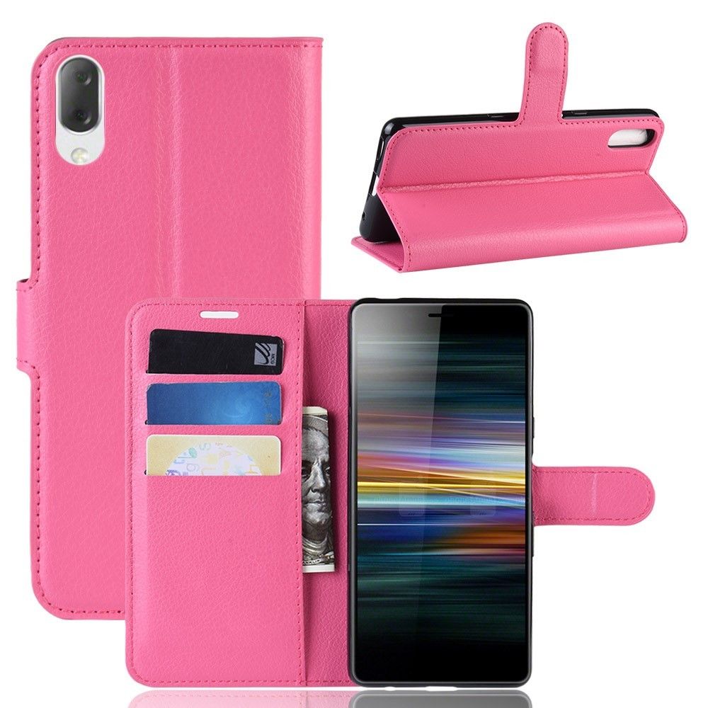 marque generique - Etui en PU rose pour votre Sony Xperia L3 - Coque, étui smartphone