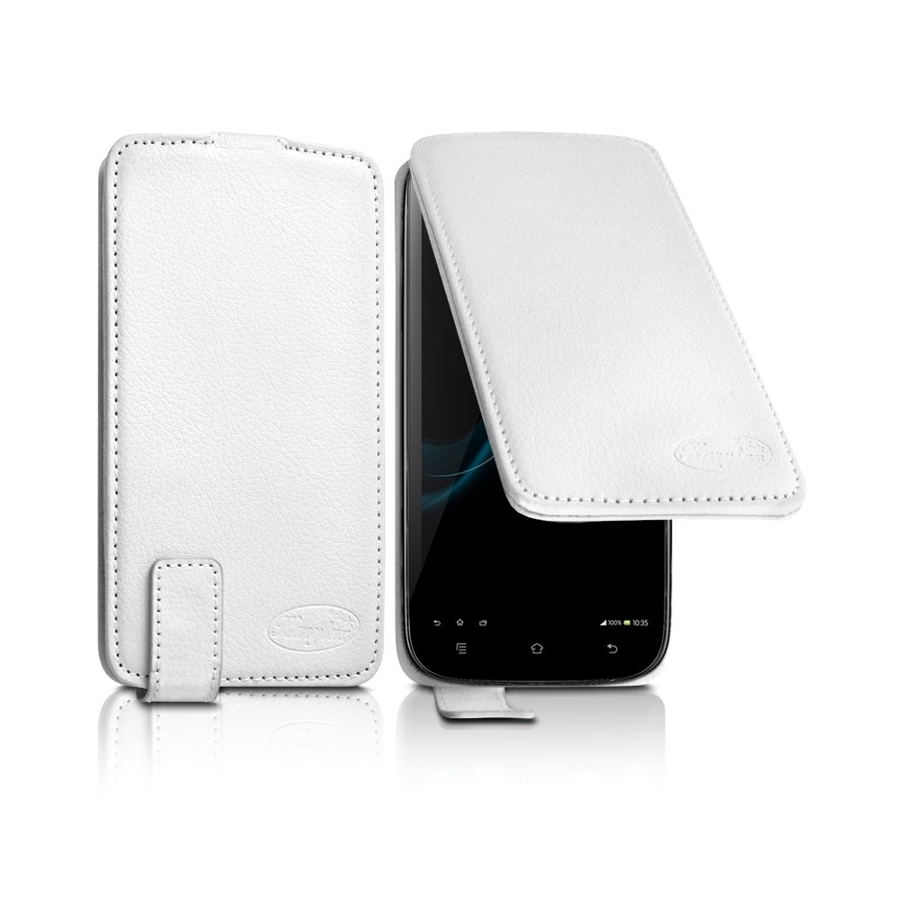 Karylax - Housse Etui Clapet Couleur blanc Universel M pour Haier Phone W757 - Autres accessoires smartphone