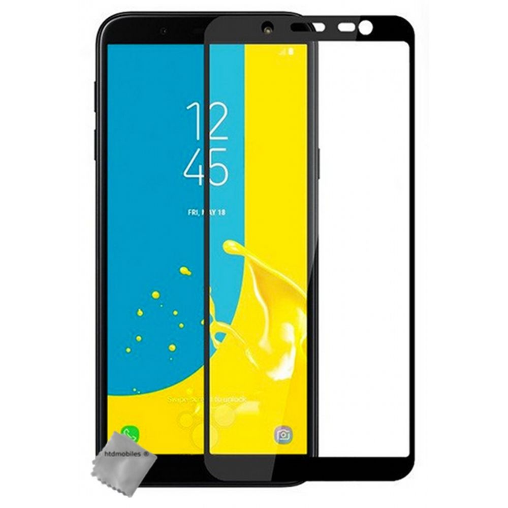 Htdmobiles - Film de protection verre trempe incurve integral Samsung Galaxy J6 (2018) - NOIR - Protection écran smartphone