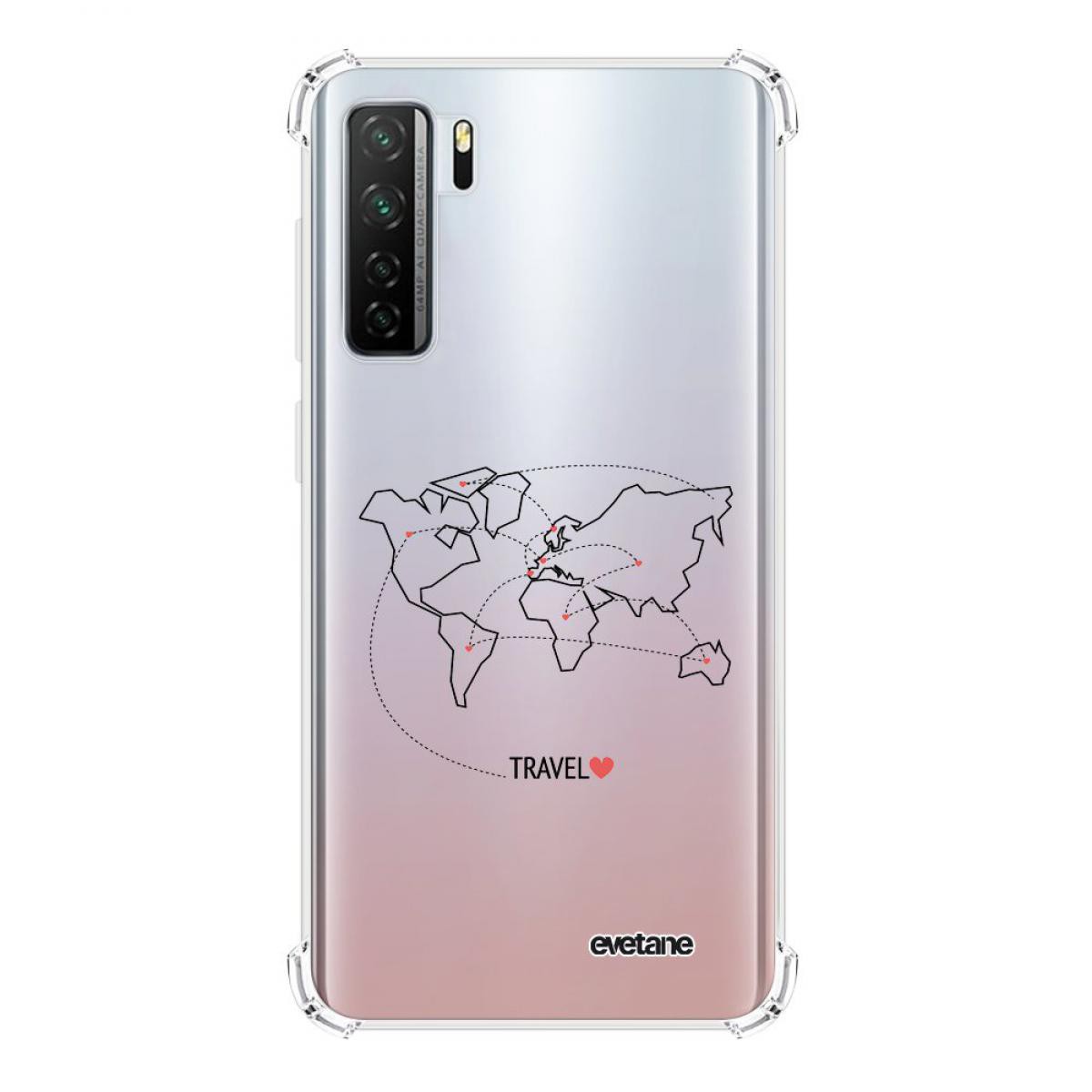 Evetane - Coque Huawei P40 Lite 5G anti-choc souple angles renforcés transparente Travel Evetane - Coque, étui smartphone