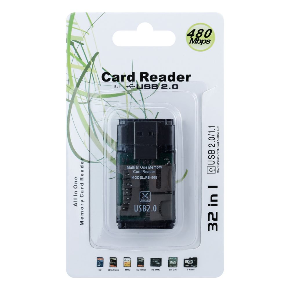 Shot - Lecteur de cartes pour PC MAC APPLE USB SD TF M2 MS 4 en 1 Adaptateur Universel (NOIR) - Autres accessoires smartphone
