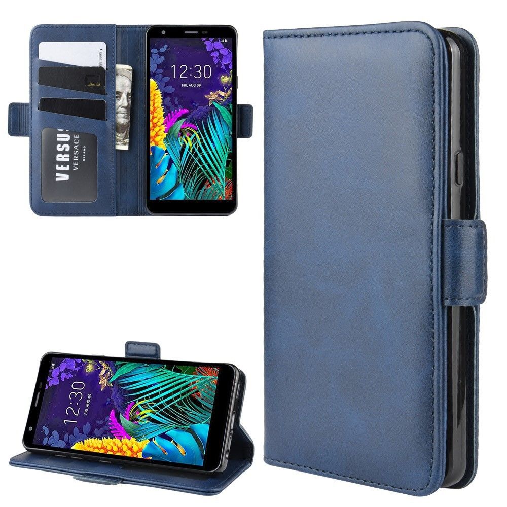 marque generique - Etui en PU adsorption magnétique bleu pour votre LG K30 (2019) - Coque, étui smartphone