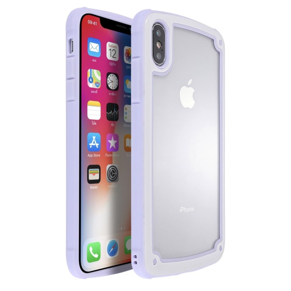 Wewoo - Coque Souple antichoc TPU transparente couleur bonbon pour iPhone XR violet - Coque, étui smartphone
