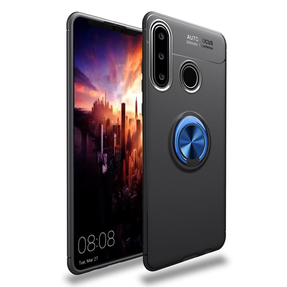 Generic - Coque en TPU avec béquille noir/bleu pour votre Huawei Y7p - Coque, étui smartphone