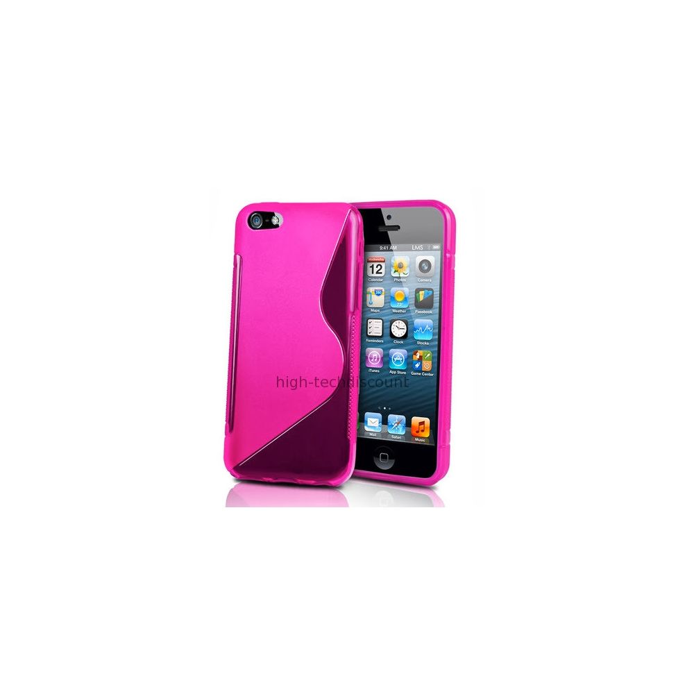 Htdmobiles - Housse etui coque pochette silicone gel pour Apple iPhone 5C + film ecran - ROSE - Autres accessoires smartphone