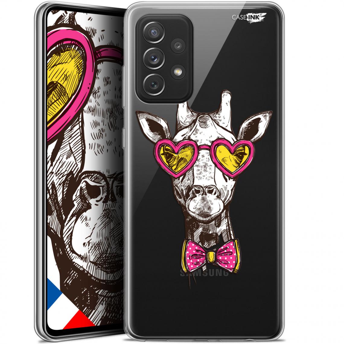Caseink - Coque arrière Samsung Galaxy A72 4G/5G (6.7 ) Gel HD [ Nouvelle Collection - Souple - Antichoc - Imprimé en France] Hipster Giraffe - Coque, étui smartphone