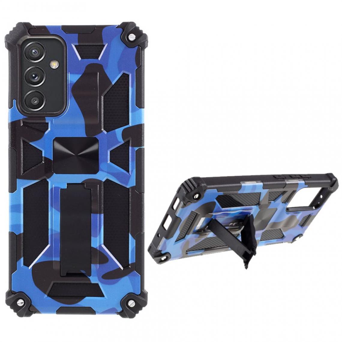 Other - Coque en TPU Motif camouflage détachable avec béquille et feuille magnétique bleu foncé pour votre Samsung Galaxy A82 5G - Coque, étui smartphone