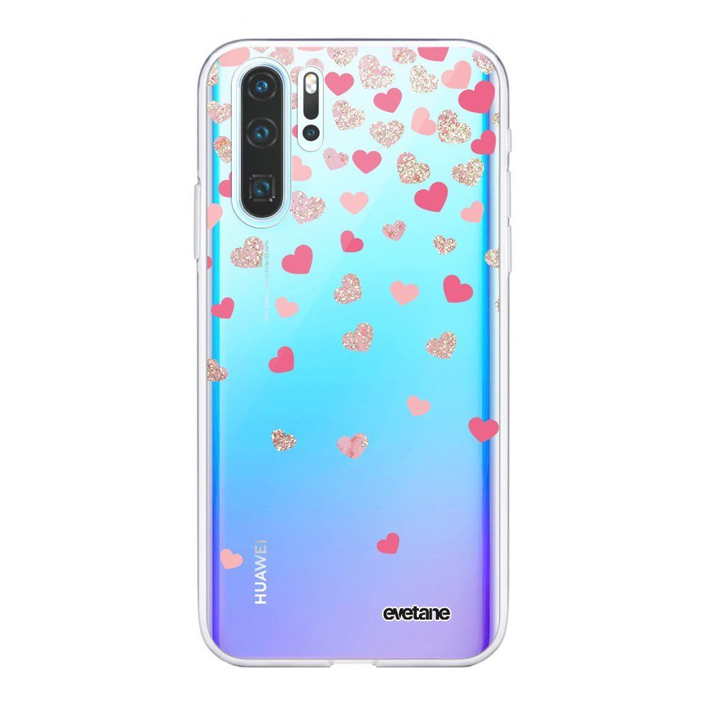 Evetane - Coque Huawei P30 Pro souple transparente Coeurs en confettis Motif Ecriture Tendance Evetane - Coque, étui smartphone