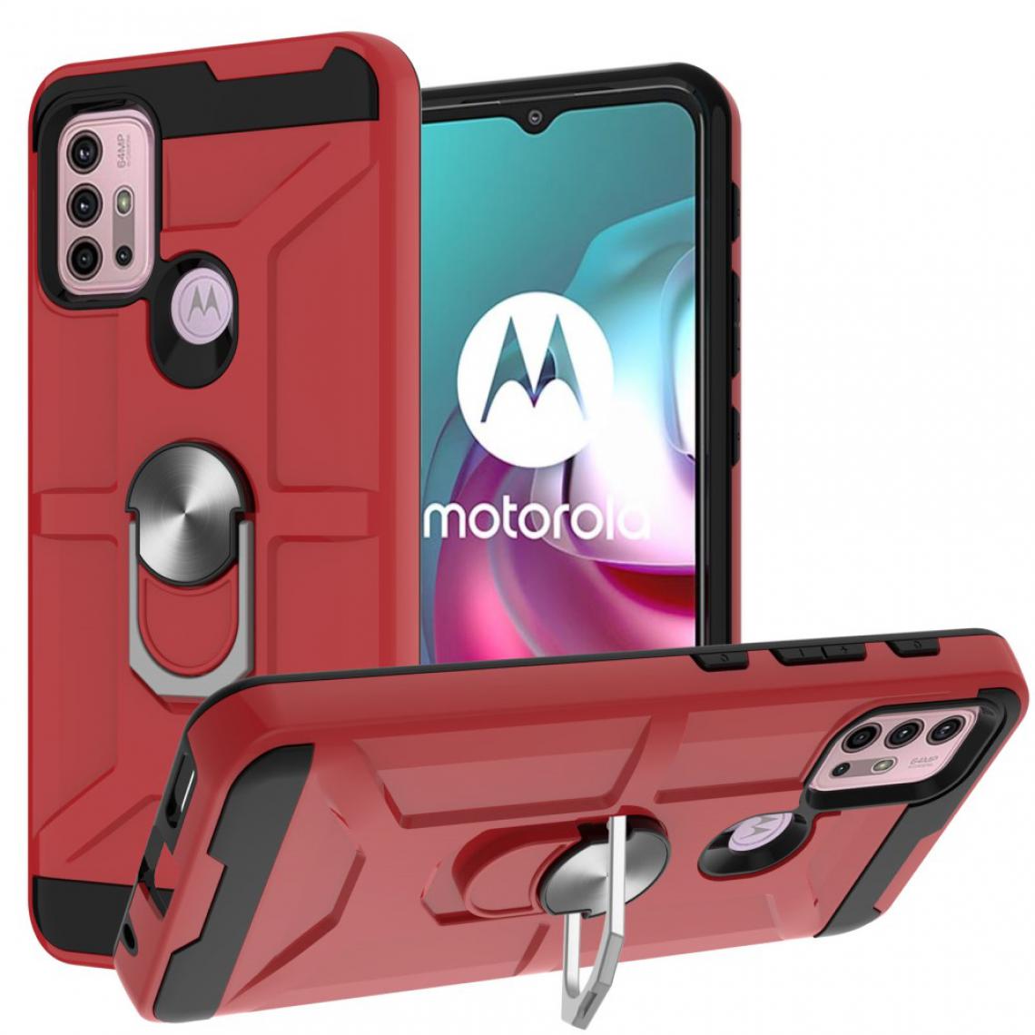 Other - Coque en TPU Conception hybride 2-en-1 avec béquille rouge pour votre Motorola Moto G10/G30 - Coque, étui smartphone