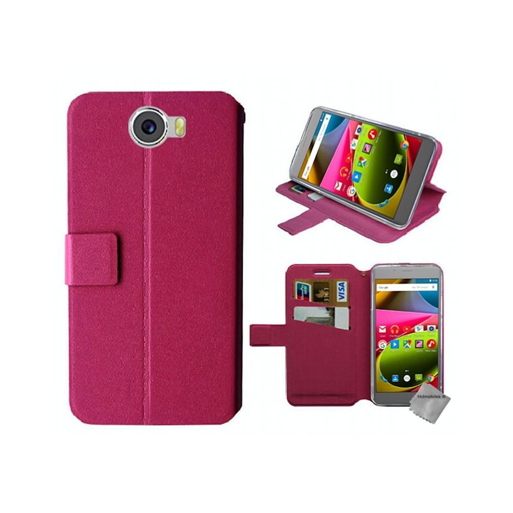 Htdmobiles - Housse etui coque pochette portefeuille pour Archos 50 Cobalt + film ecran - ROSE - Autres accessoires smartphone