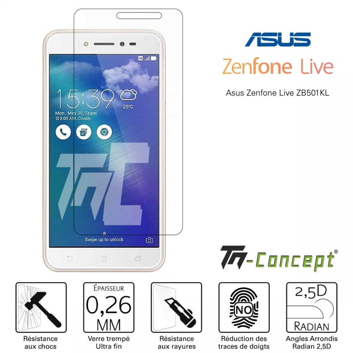 Tm Concept - Verre trempé - Asus Zenfone Live (ZB501KL) - TM Concept® - Protection écran smartphone