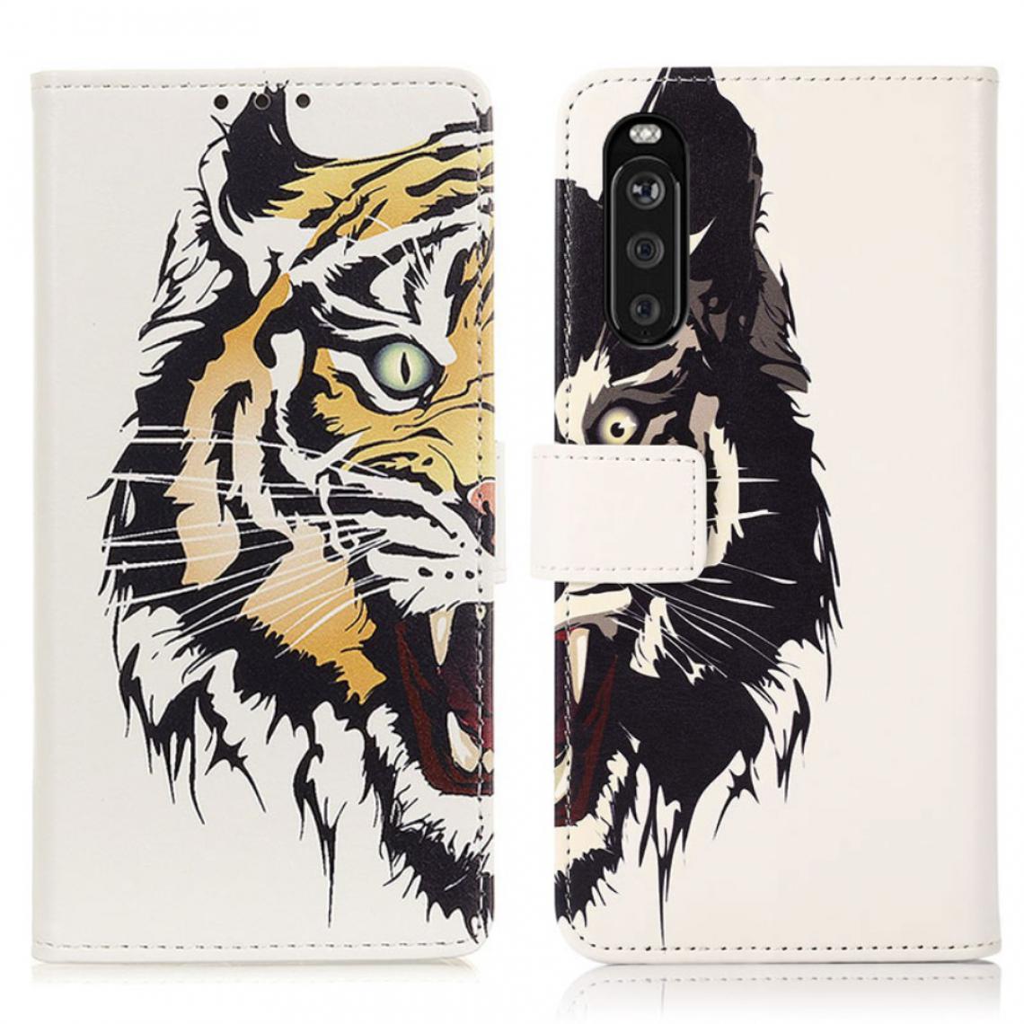 Other - Etui en PU Impression de motifs avec support tigre pour votre Sony Xperia 10 III - Coque, étui smartphone