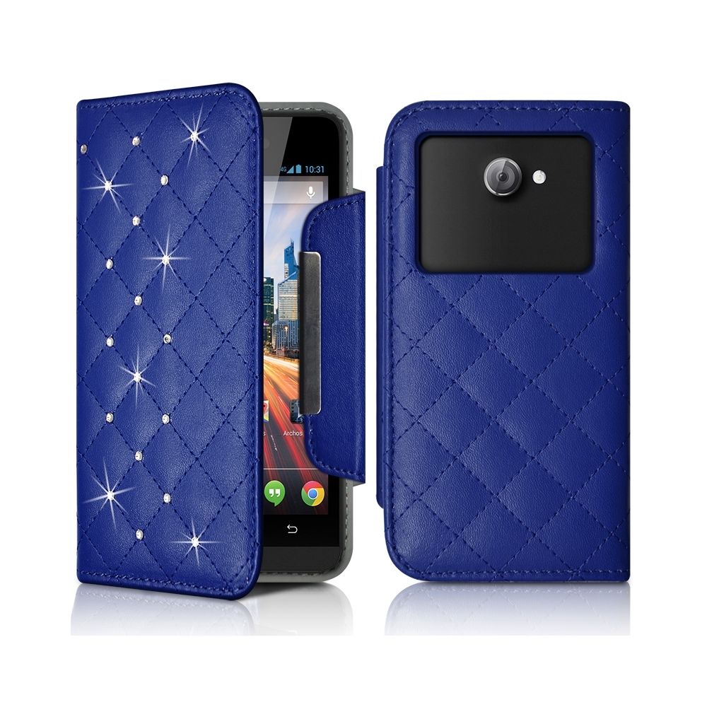 Karylax - Etui Universel L Style Diamant Couleur Bleu pour Echo Star - Autres accessoires smartphone