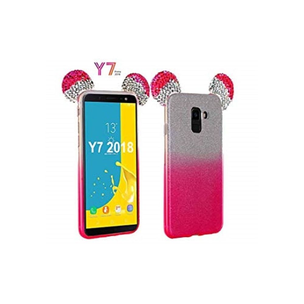 marque generique - Coque Etui Housse Silicone Oreille Mickey 3D Rose pour Huawei Y7 2018 - Coque, étui smartphone