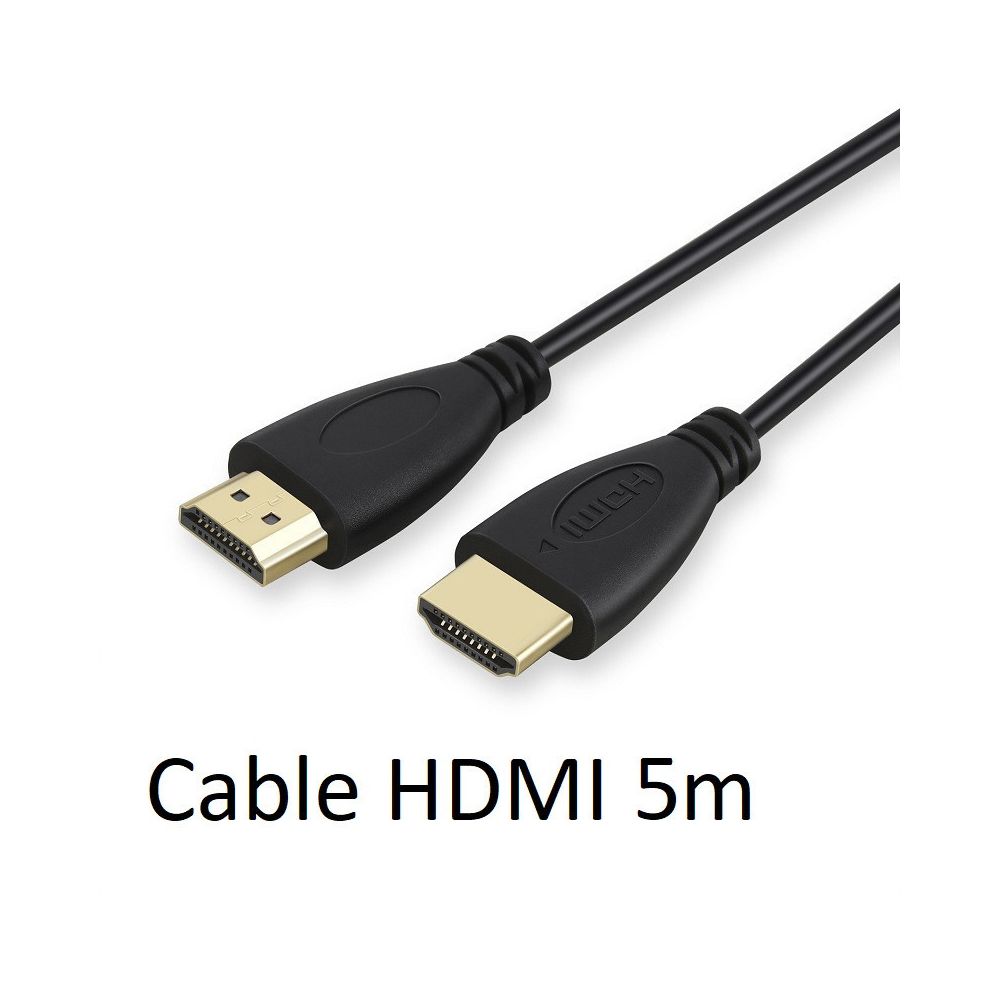 Shot - Cable HDMI Male 5m pour PS3 Console Gold 3D FULL HD 4K Television Ecran 1080p Rallonge (NOIR) - Chargeur secteur téléphone