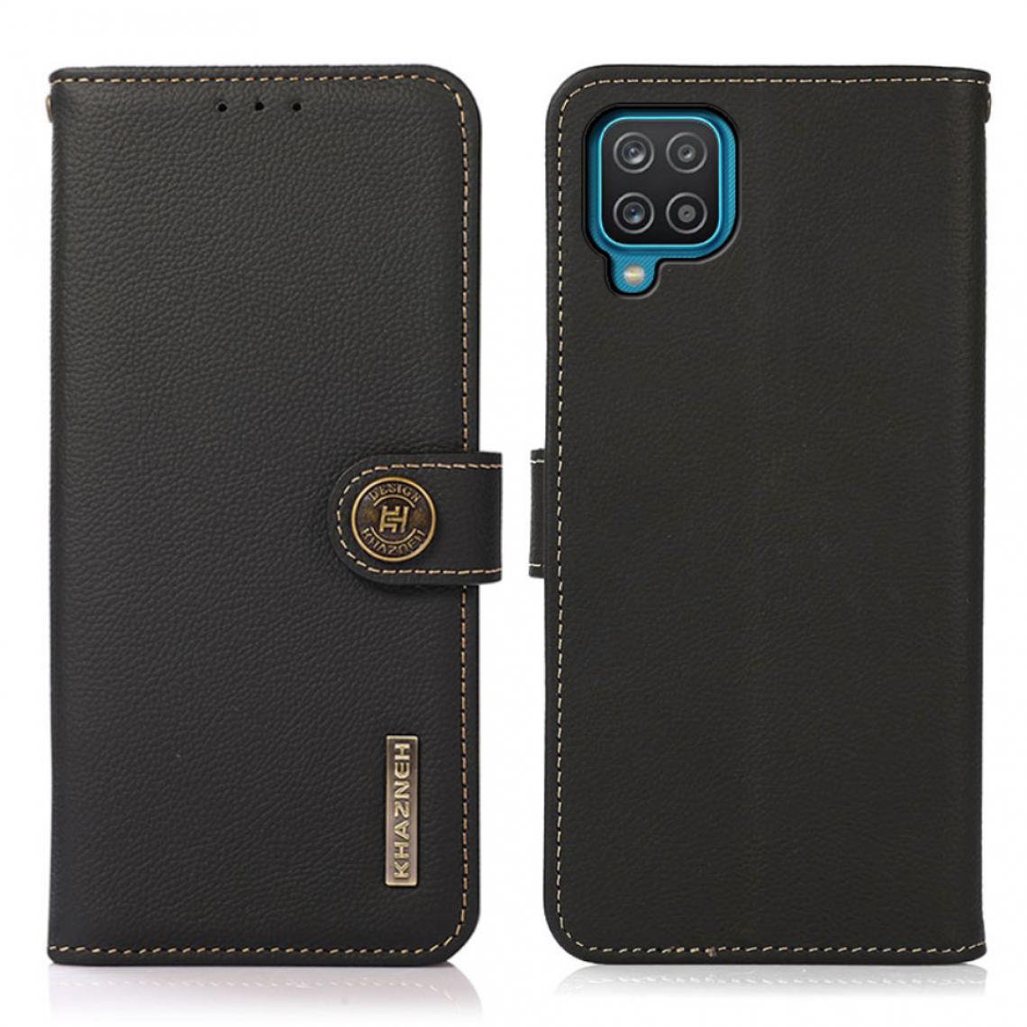 Other - Etui en PU Revêtement texturé avec fonction de balayage antivol RFID noir pour votre Samsung Galaxy A12 - Coque, étui smartphone