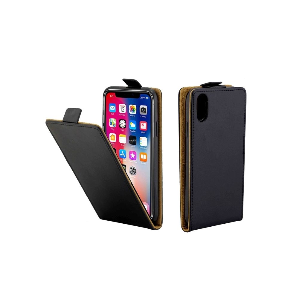 Wewoo - Etui en cuir TPU à rabat vertical Business Style pour iPhone X / XS, avec fente pour carte (noir) - Coque, étui smartphone