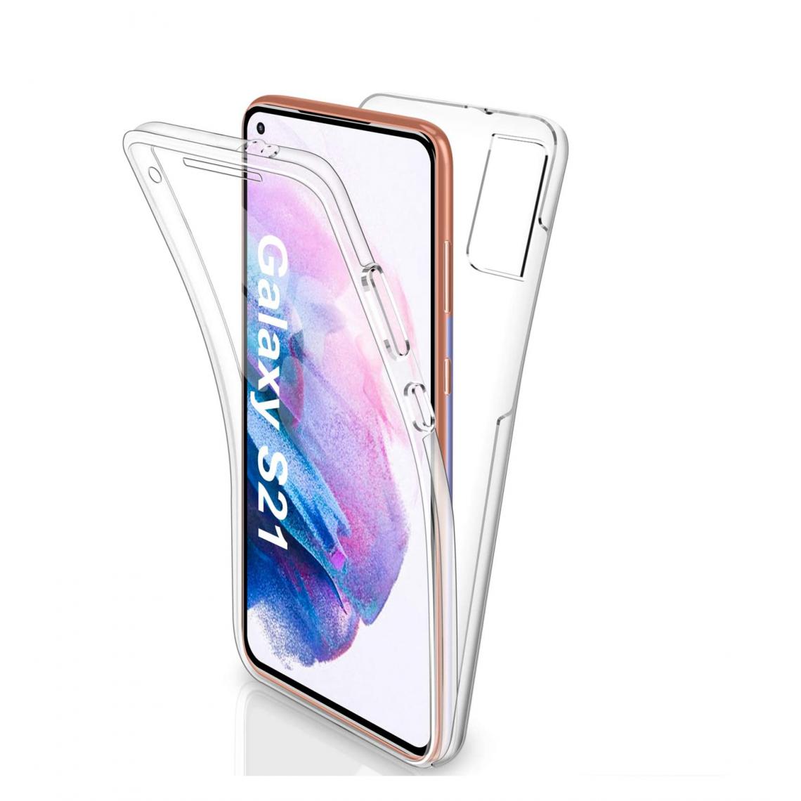 Xeptio - Coque 360 degrés Samsung Galaxy S21 5G Protection intégrale arrière PC Case et Avant TPU Transparente Smartphone - Accessoires Pochette Case - Coque, étui smartphone