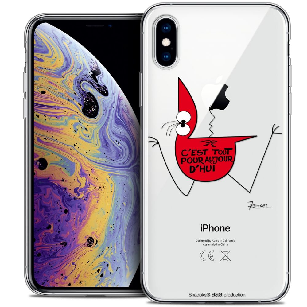 Caseink - Coque Housse Etui Apple iPhone Xs Max (6.5 ) [Crystal Gel HD Collection Les Shadoks ? Design C'est Tout - Souple - Ultra Fin - Imprimé en France] - Coque, étui smartphone