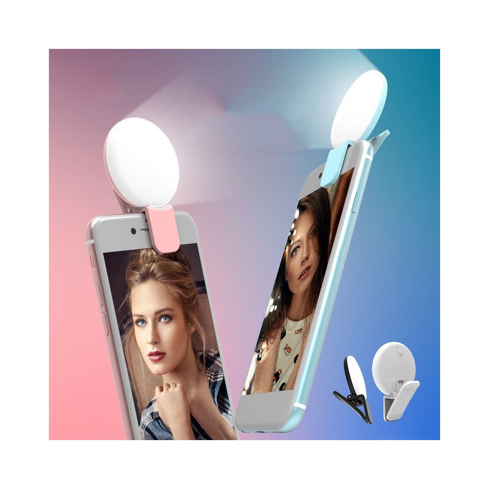 Shot - Clip Flash Selfie pour SONY Xperia XZ Smartphone Rechargeable LED Eclairage Reglable 3 luminosites differentes - Autres accessoires smartphone