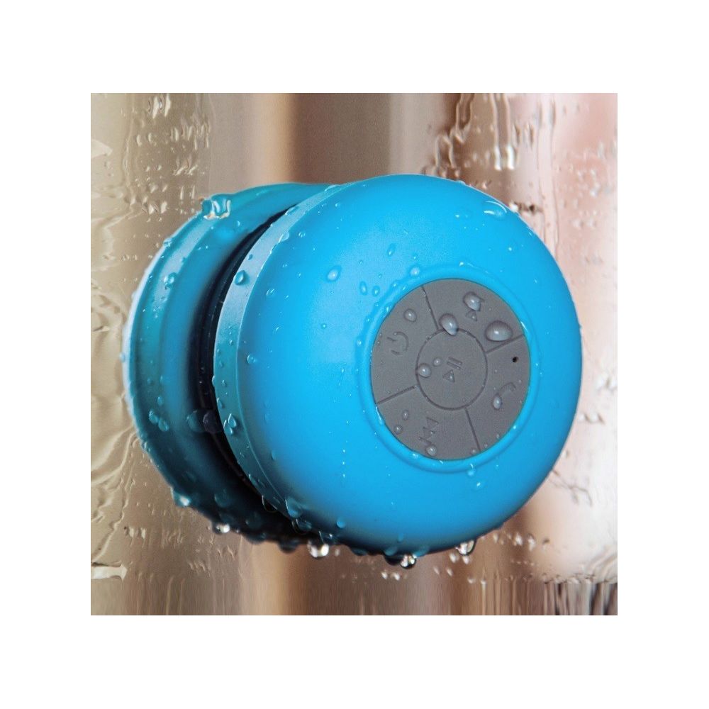Shot - Enceinte Waterproof Bluetooth pour SAMSUNG Galaxy S6 Smartphone Ventouse Haut-Parleur Micro Douche Petite (BLEU) - Autres accessoires smartphone