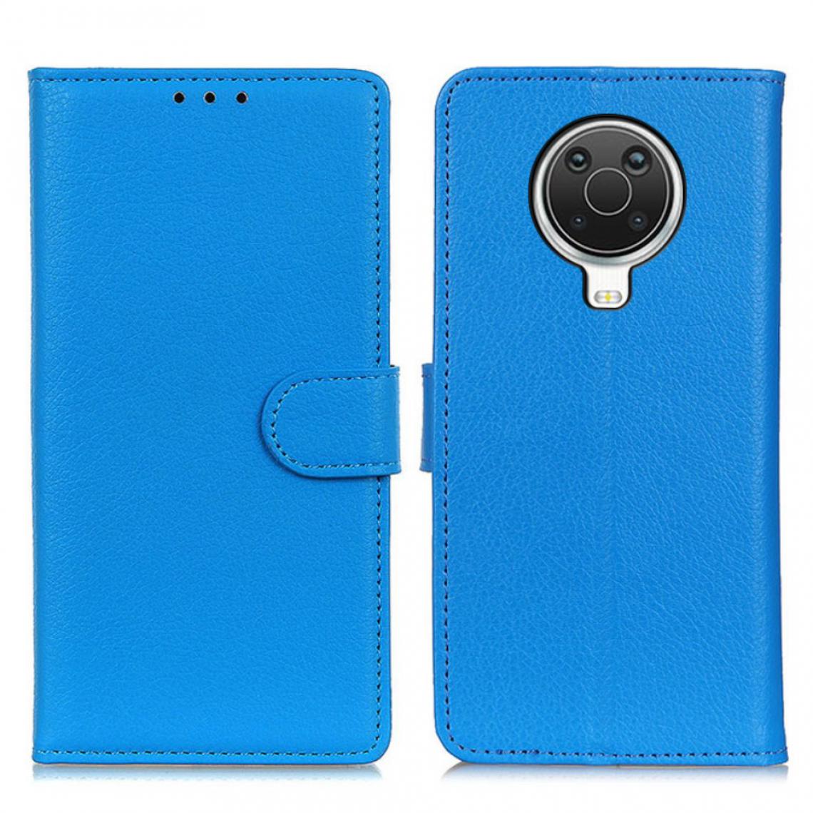 Other - Etui en PU Texture de litchi de style classique bleu pour votre Nokia 6.3/G10/G20 - Coque, étui smartphone