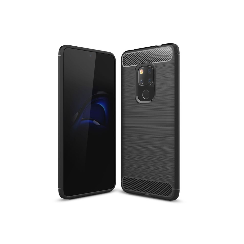 Wewoo - Coque TPU antichoc en fibre de carbone brossée pour Huawei Mate 20 (noir) - Coque, étui smartphone