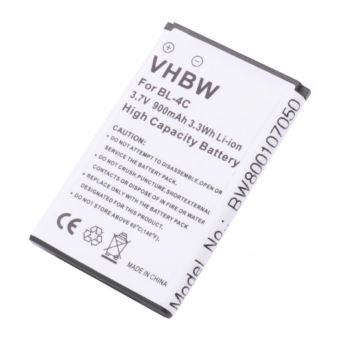 Vhbw - vhbw Batterie compatible avec Doro PhoneEasy 508, 508GSM, 509, 509GSM smartphone (900mAh, 3,7V, Li-ion) - Batterie téléphone