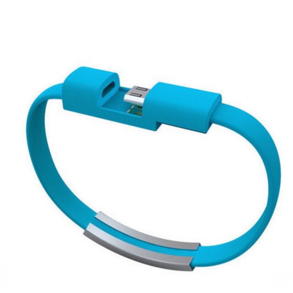 Shot - Cable Bracelet Micro USB pour Enceinte Bose SoundLink Revolve Android Chargeur USB 25cm (BLEU) - Autres accessoires smartphone
