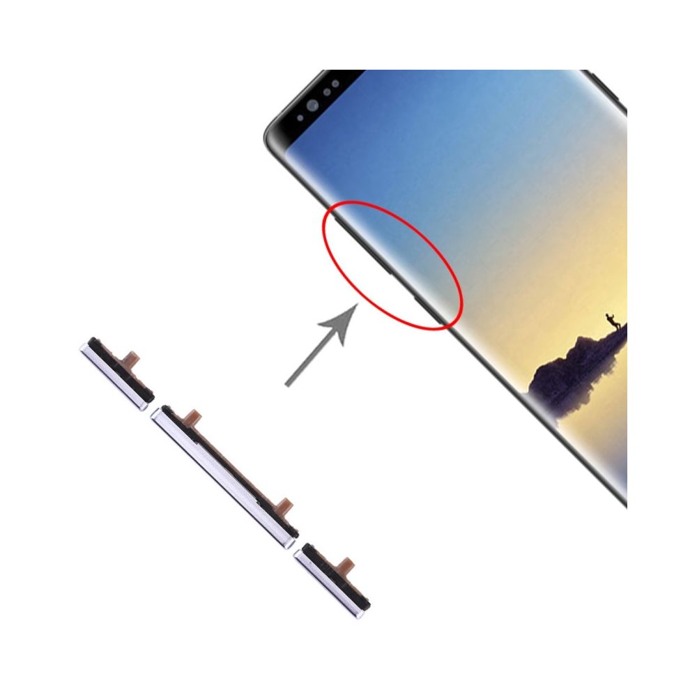 Wewoo - Pièce détachée 10 touches latérales définies pour Galaxy Note 8 gris - Autres accessoires smartphone