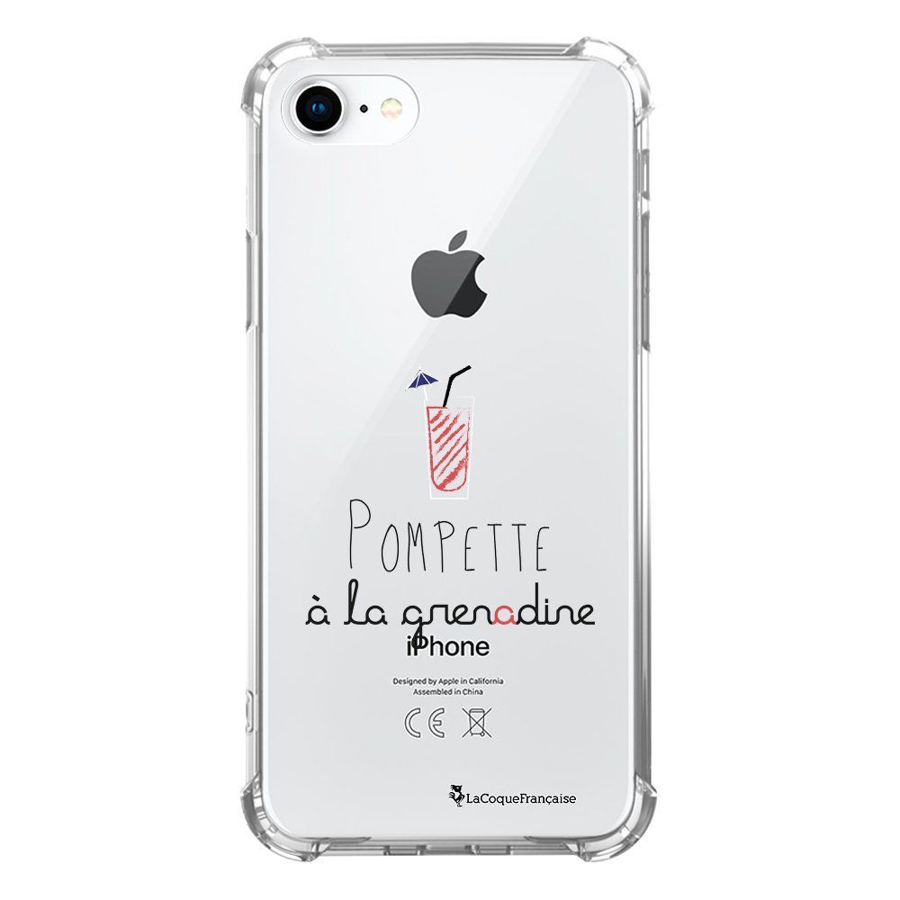 La Coque Francaise - Coque iPhone 7/8/ iPhone SE 2020 anti-choc souple avec angles renforcés transparente Pompette à la grenadine La Coque Francaise - Coque, étui smartphone
