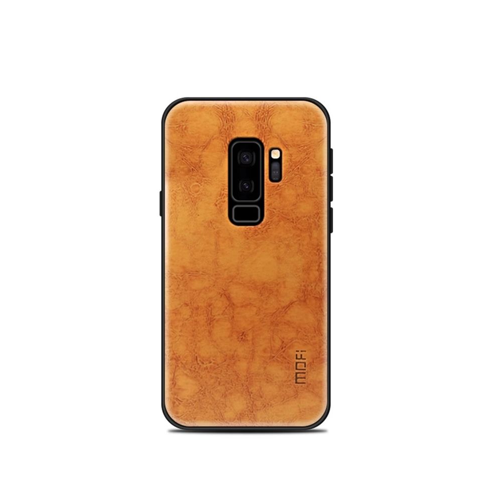 Wewoo - Coque renforcée brun pour Samsung Galaxy S9 + PC + TPU + PU en cuir Housse de protection arrière clair - Coque, étui smartphone