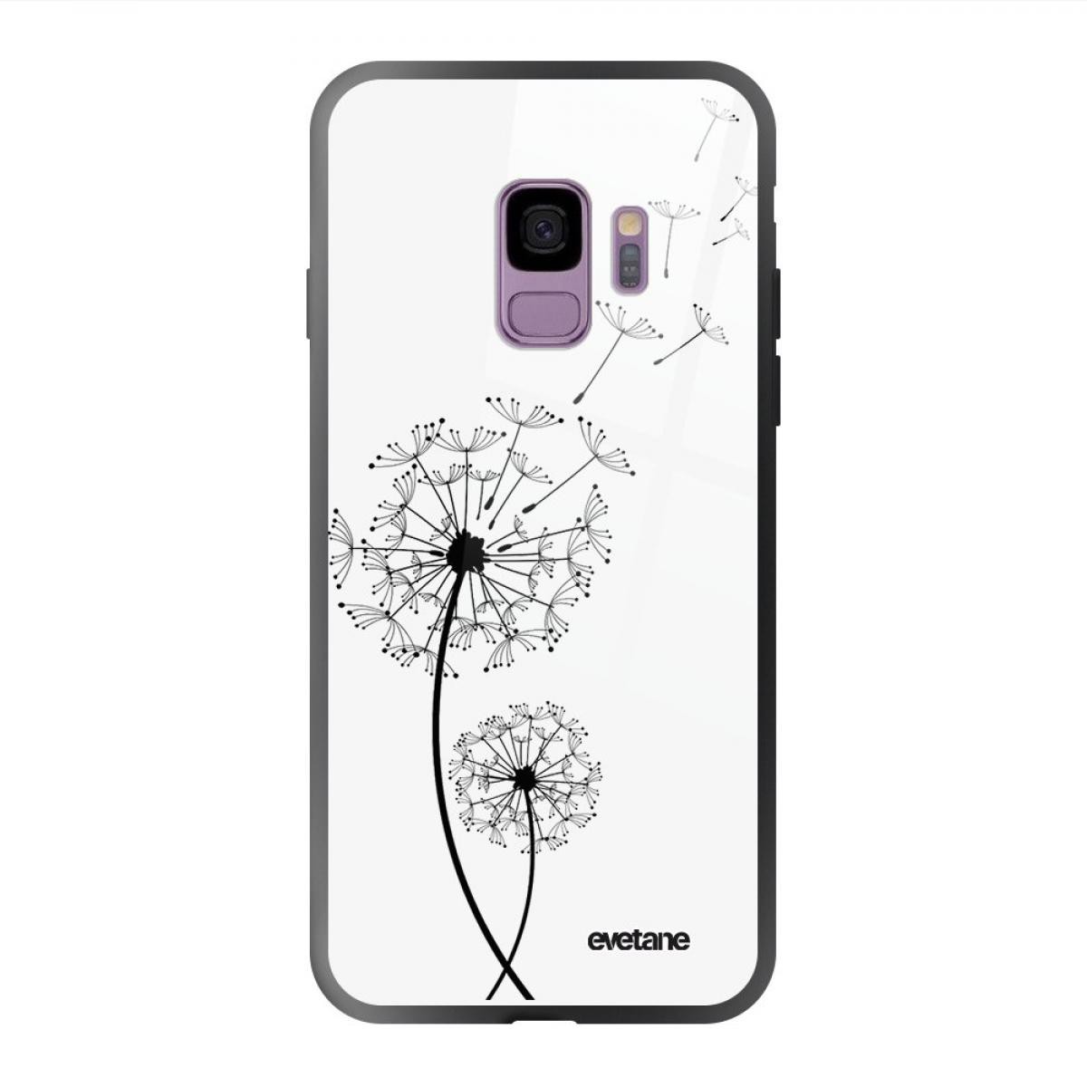 Evetane - Coque Galaxy S9 soft touch noir effet glossy Pissenlit Design Evetane - Coque, étui smartphone