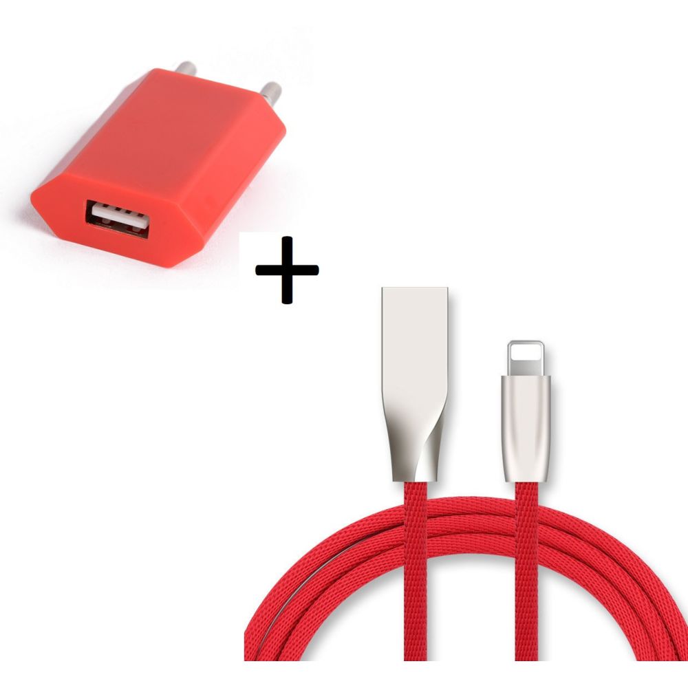 Shot - Pack Chargeur Lightning pour IPHONE 6S (Cable Fast Charge + Prise Secteur Couleur USB) APPLE IOS - Chargeur secteur téléphone