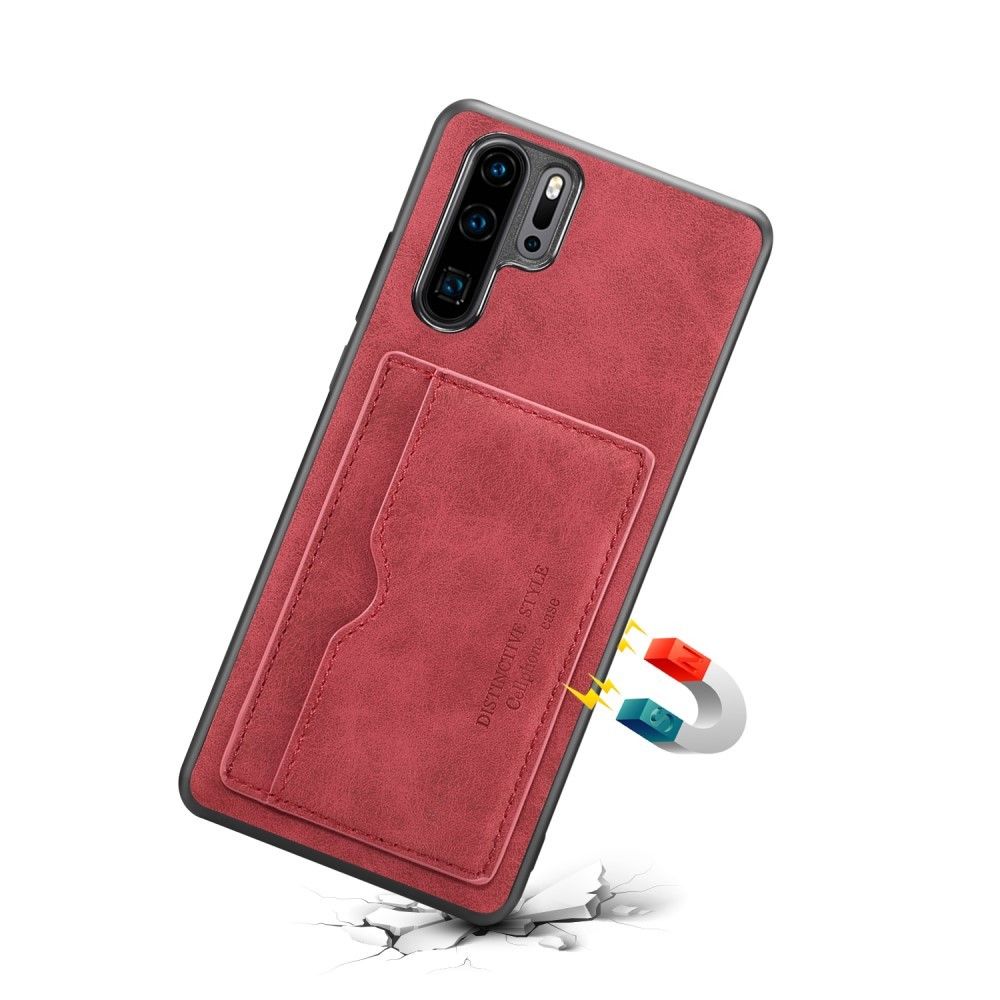 marque generique - Coque en TPU porte-cartes avec béquille rouge pour votre Huawei P30 Pro - Coque, étui smartphone