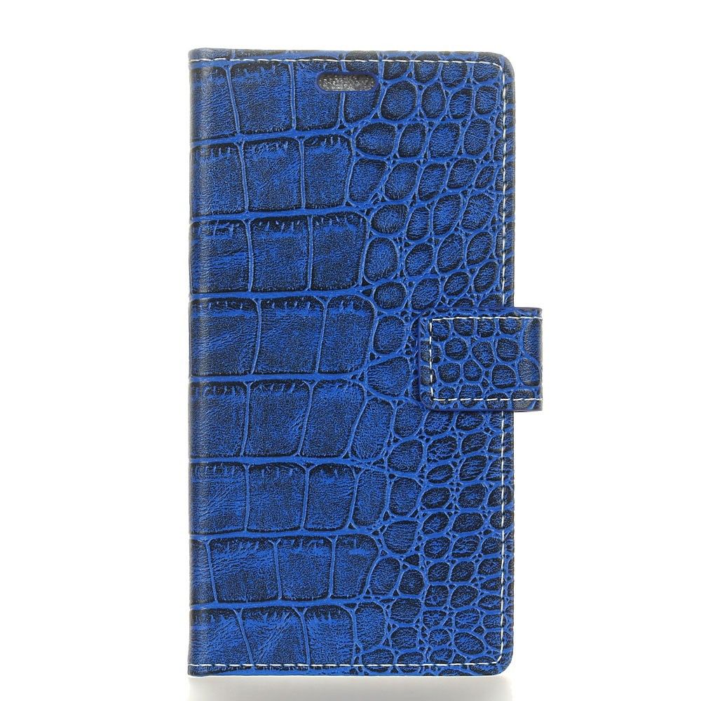 marque generique - Etui en PU crocodile bleu pour votre Samsung Galaxy J7 Duo - Autres accessoires smartphone