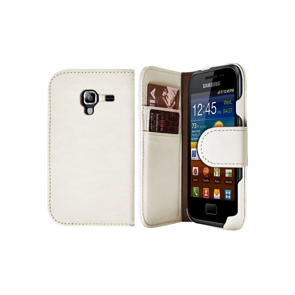 Karylax - Housse Coque Etui Portefeuille Samsung Galaxy Ace 2 Couleur Blanc - Autres accessoires smartphone