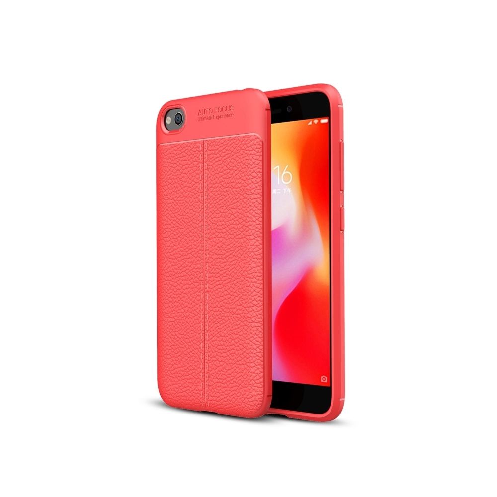 Wewoo - Coque antichoc TPU Litchi Texture pour RedMi Go (Rouge) - Coque, étui smartphone