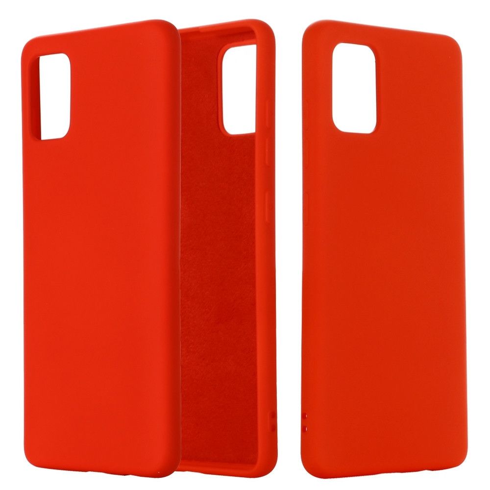 Wewoo - Coque Pour Samsung Galaxy A71 couleur unie silicone liquide antichoc couverture complète étui de protection rouge - Coque, étui smartphone